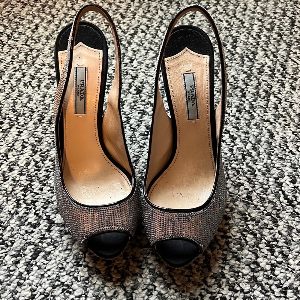 PRADA sequin heels